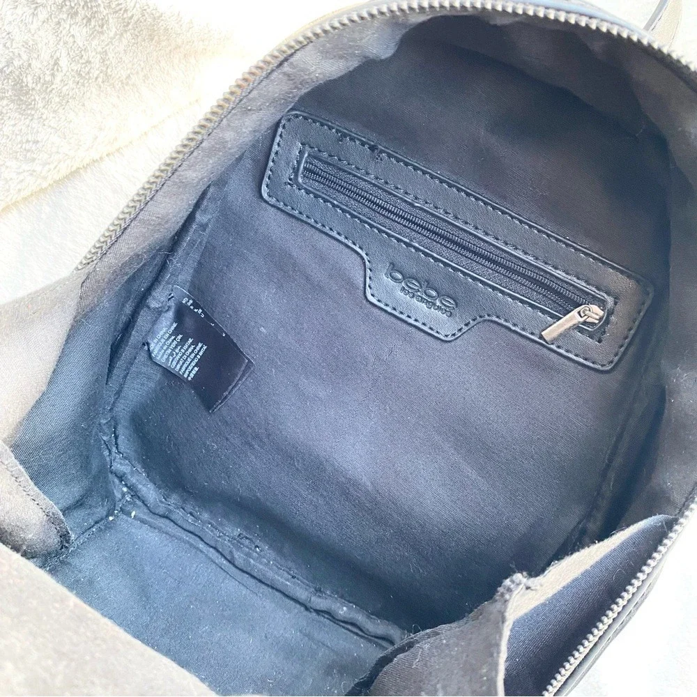 VTG Bebe Brown and‎ Black Animal Print Backpack